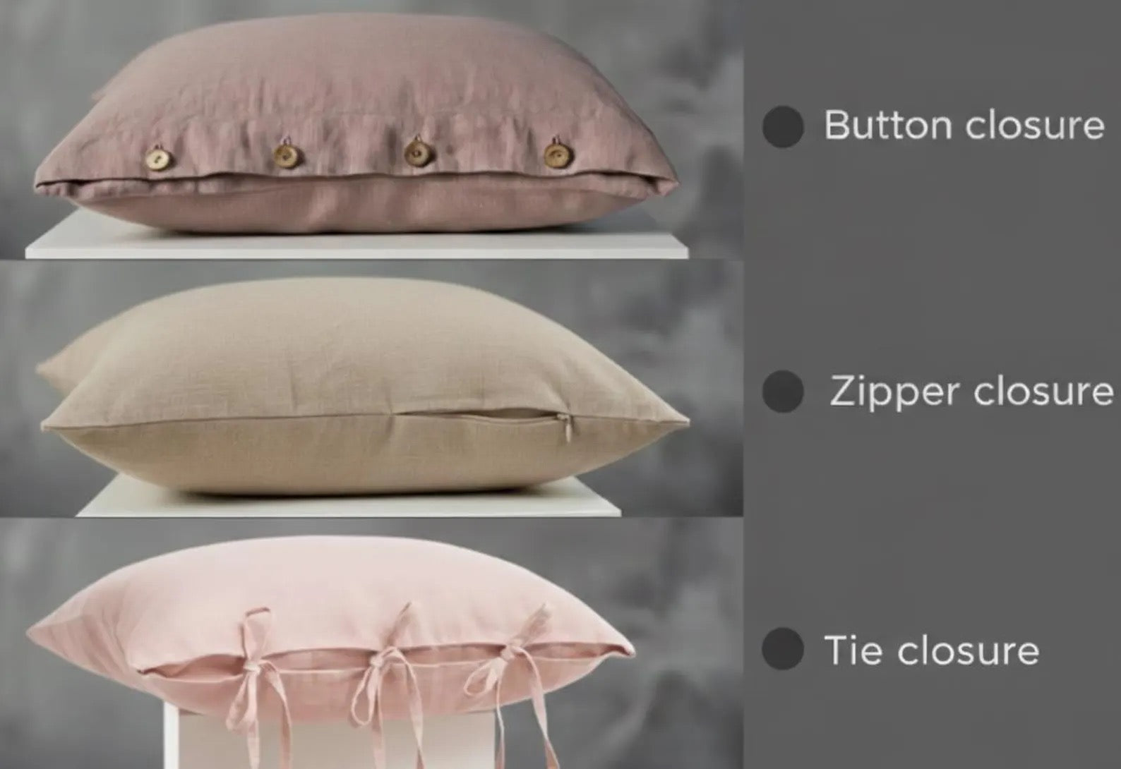 Soft Envelope Closure Pillowcase- Linen Bumper Cover- Montessori Queen Bed Bumper Pillowcover-Linen Cushion Cover -Bedding Pillowcase