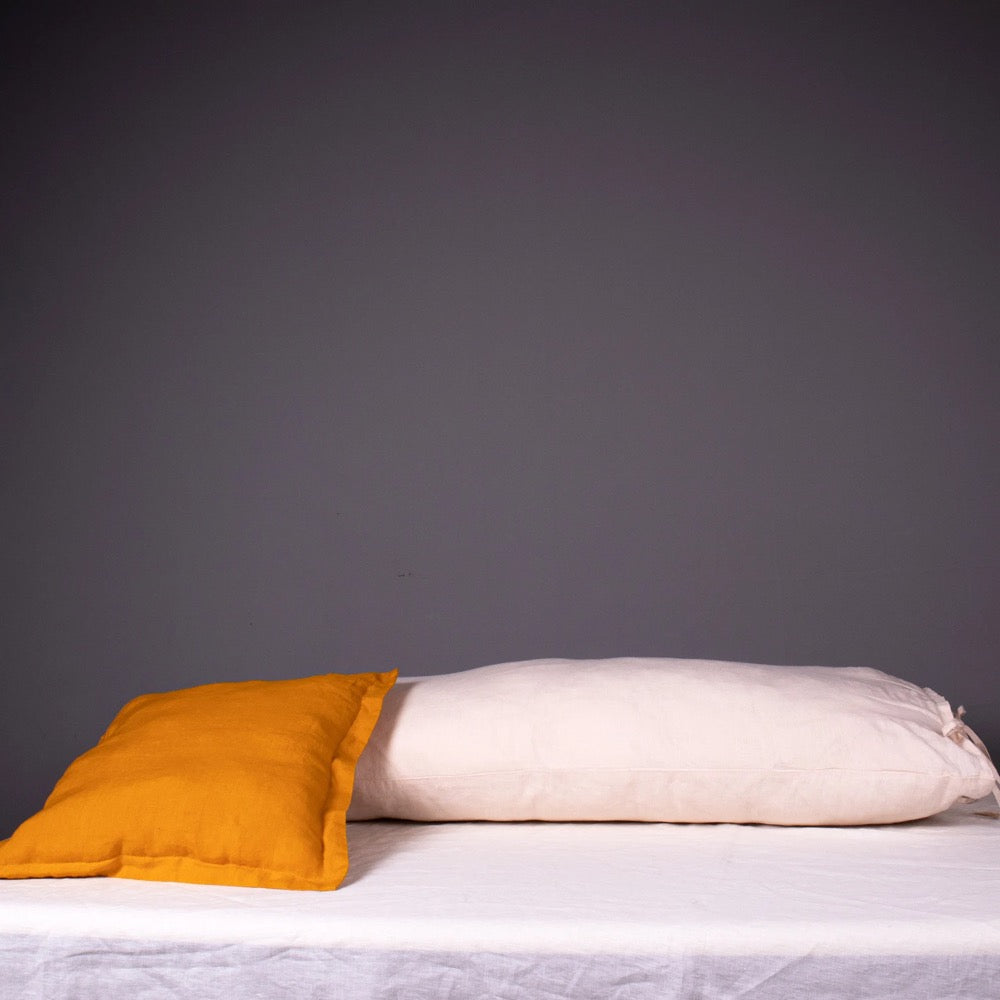 Linen Body Pillow Cover with ties | Custom Body Pillow Case | Linen Cushion Cover | Bedding Pillowcase | Lumbar Pillow | Mothers Day Gift