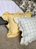 RUFFLED PILLOW CASES | Custom-Sized Shams All-Sided Ruffled Linen Pillow Cover Shabby Chic Pillow Shams, Mothers Day Gift for Her